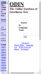 Mobile Screenshot of odin.linguistlist.org