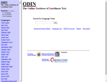 Tablet Screenshot of odin.linguistlist.org